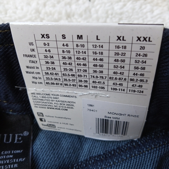 031. Nwt Hue Classic Jeans Capri Size Medium - Picture 10 of 11